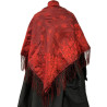 MANTÓN SEDA ROJO NEGRO