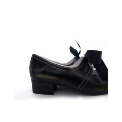 zapato abierto pespuntes tacón bajo