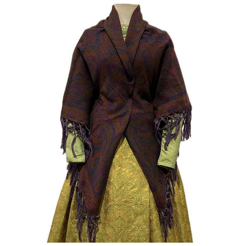 MANTÓN ALFOMBRADO MARRÓN-MORADO