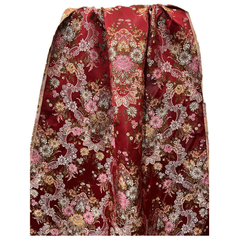 TELA LABRADA ROJO COLORES