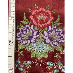 TELA LABRADA GRECA GRANATE COLORES