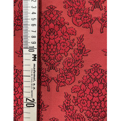 TELA LABRADA GRANATE ROJA