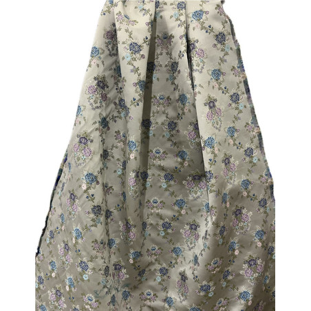 TELA LABRADA BLANCO  LILAS