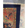 mantón estampado pajaritos azul marino