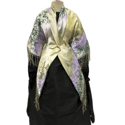 MANTÓN SEDA GRO MORADO-VERDE