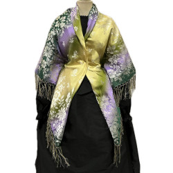MANTÓN SEDA GRO MORADO-VERDE