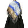 MANTÓN SEDA GRO AZUL-MARRÓN