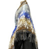 MANTÓN SEDA GRO AZUL-MARRÓN