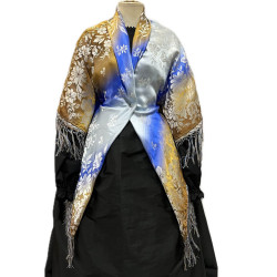 MANTÓN SEDA GRO AZUL-MARRÓN