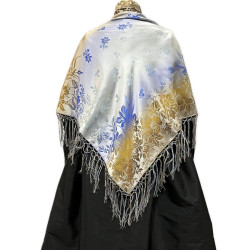 MANTÓN SEDA GRO AZUL-MARRÓN