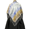 MANTÓN SEDA GRO AZUL-MARRÓN