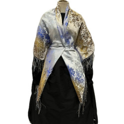 MANTÓN SEDA GRO AZUL-MARRÓN
