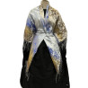 MANTÓN SEDA GRO AZUL-MARRÓN