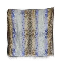 MANTÓN SEDA GRO AZUL-MARRÓN