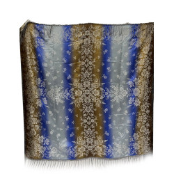 MANTÓN SEDA GRO AZUL-MARRÓN