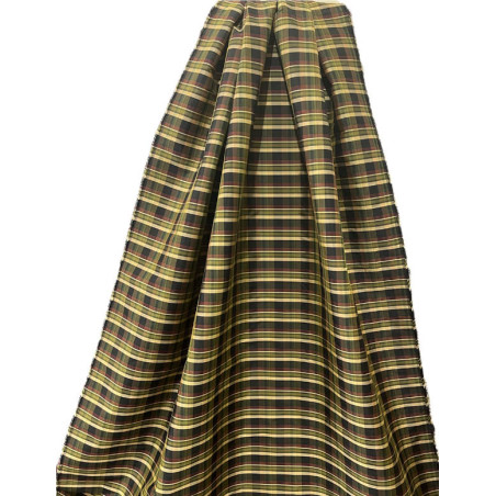 TELA CUADROS VERDE-NEGRA