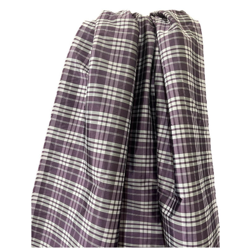 TELA CUADROS LILA-BLANCA