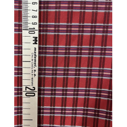 TELA CUADROS ROJOS -BLANCO