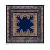 mantón estampado pajaritos azul marino