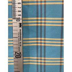 TELA CUADROS TURQUESA-BLANCO