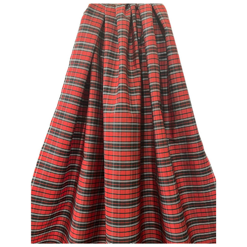 TELA CUADROS ROJO-NEGRO-BLANCO