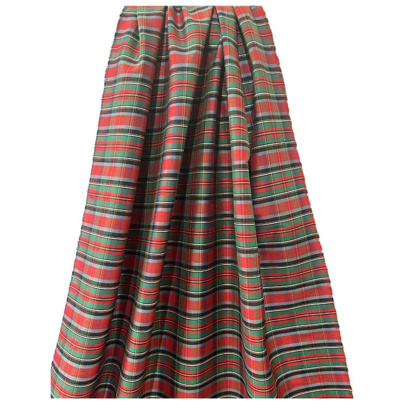 TELA CUADROS ROJO-VERDE