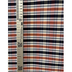 TELA CUADROS AZUL MARINO-BLANCO-ROJO