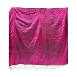 MANTÓN SEDA FUCSIA NEGRO
