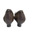 ZAPATOS ANTE Y PIEL PESPUNTEADOS MARRÓN
