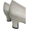 ZAPATO ALCAÑIZ BLANCO Y TOPOS
