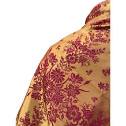 MANTÓN DE SEDA  ORO-FUCSIA