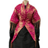 MANTÓN DE SEDA  ORO-FUCSIA
