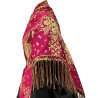 MANTÓN DE SEDA  ORO-FUCSIA