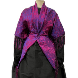 MANTÓN DE SEDA  MORADO-FUCSIA