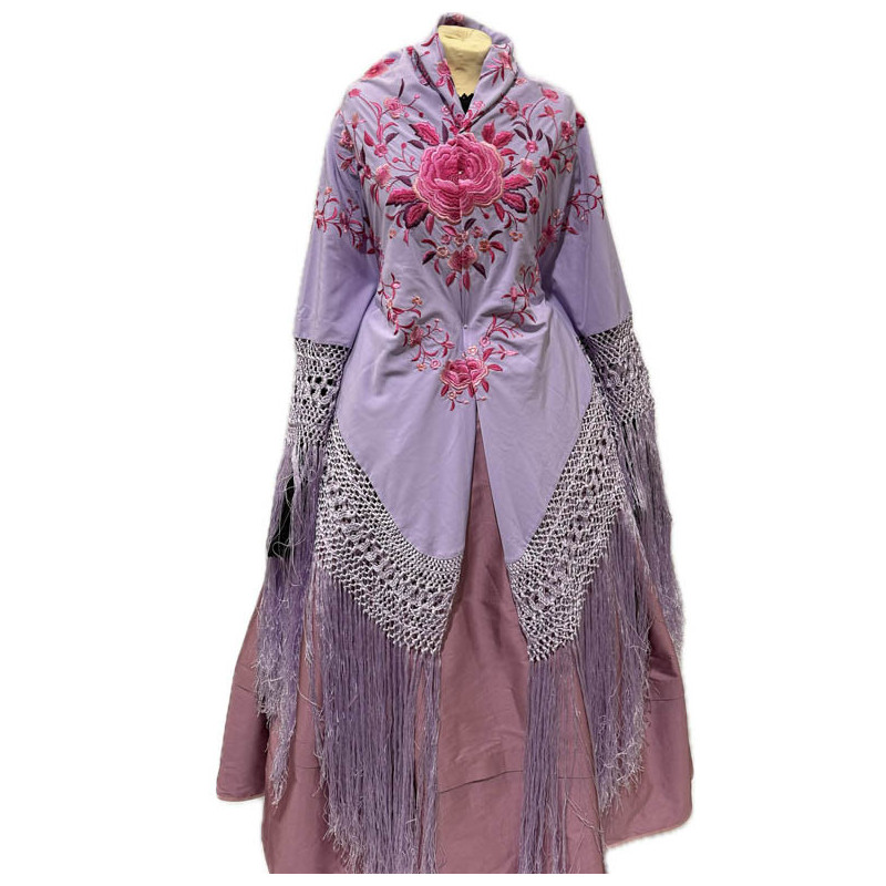 MANTÓN DE MANILA LILA-FUCSIA