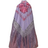 MANTÓN DE MANILA LILA-FUCSIA