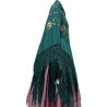 MANTÓN DE MANILA TURQUESA -CORALES