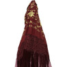 MANTÓN DE MANILA GRANATE-ORO