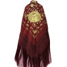 MANTÓN DE MANILA GRANATE-ORO