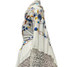MANTÓN DE MANILA BLANCO-AZUL