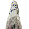 MANTÓN DE MANILA BLANCO-AZUL
