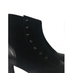 botines de piel y ante negros