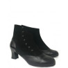 botines de piel y ante negros