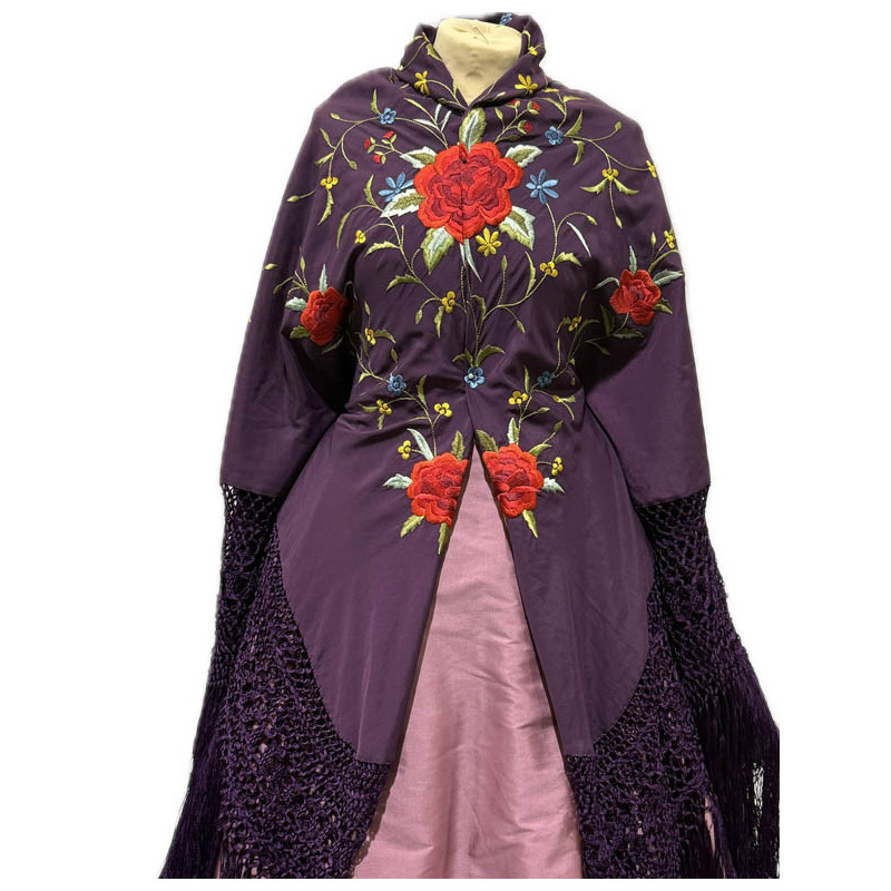 MANTÓN DE MANILA MORADO-COLORES