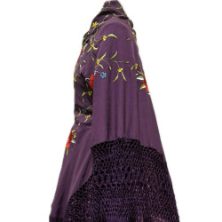 MANTÓN DE MANILA MORADO-COLORES