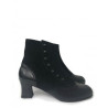 botines de piel y ante negros