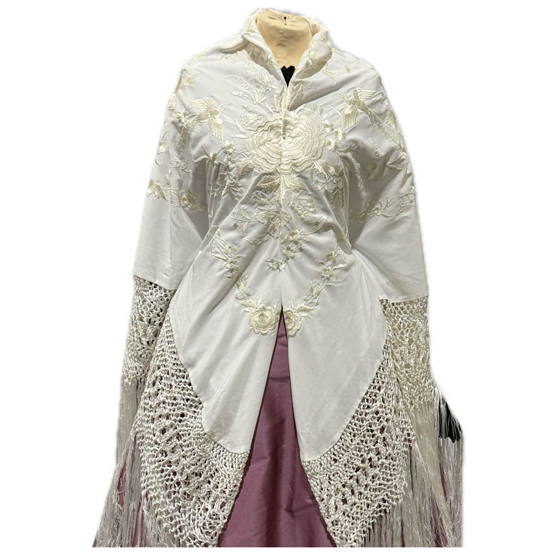 MANTÓN DE MANILA BLANCO-BLANCO