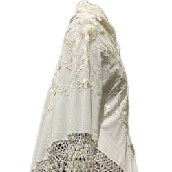 MANTÓN DE MANILA BLANCO-BLANCO