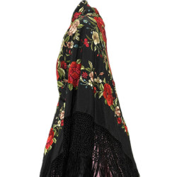 MANTÓN DE MANILA NEGRO-COLORES