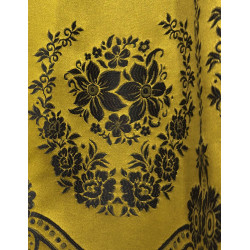 TELA GRECA DORADA Y NEGRA